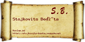 Stojkovits Beáta névjegykártya